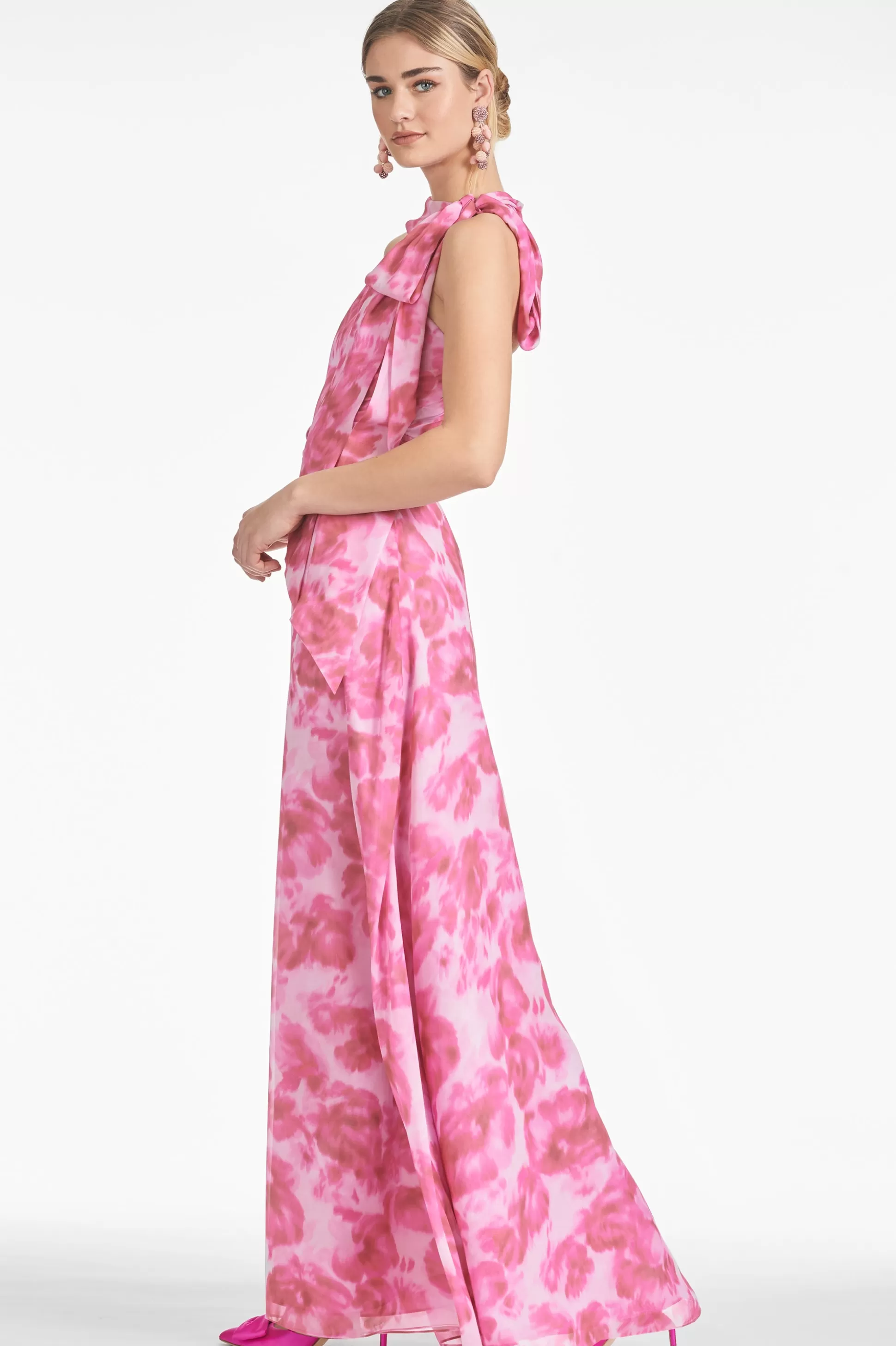 Sachin & Babi Sleeveless<Kayla Gown - Pink Fantasia Bloom Pinkfantasiabloom