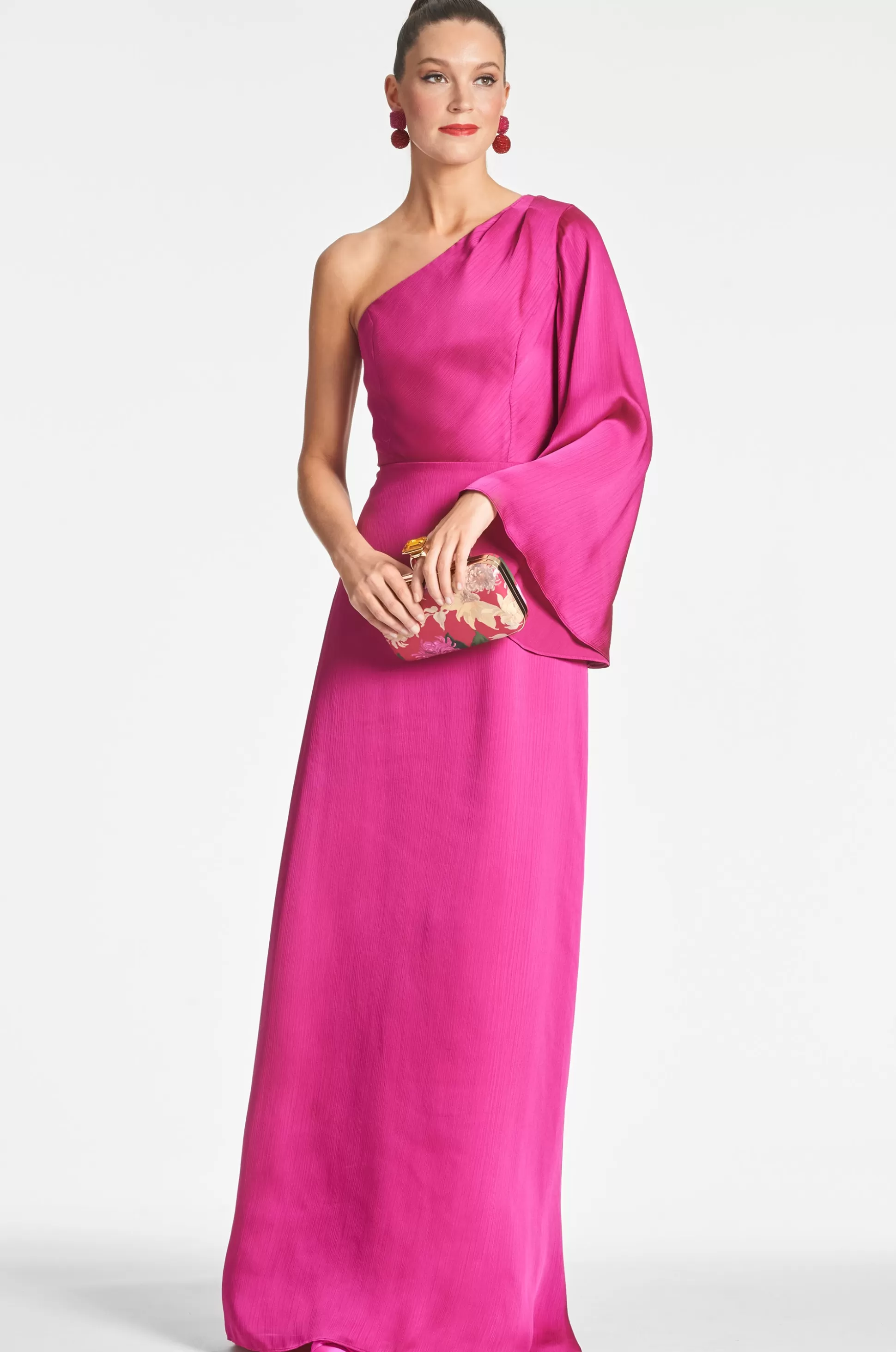 Sachin & Babi Plus Sizes | One Shoulder<Keely Gown - Dragonfruit