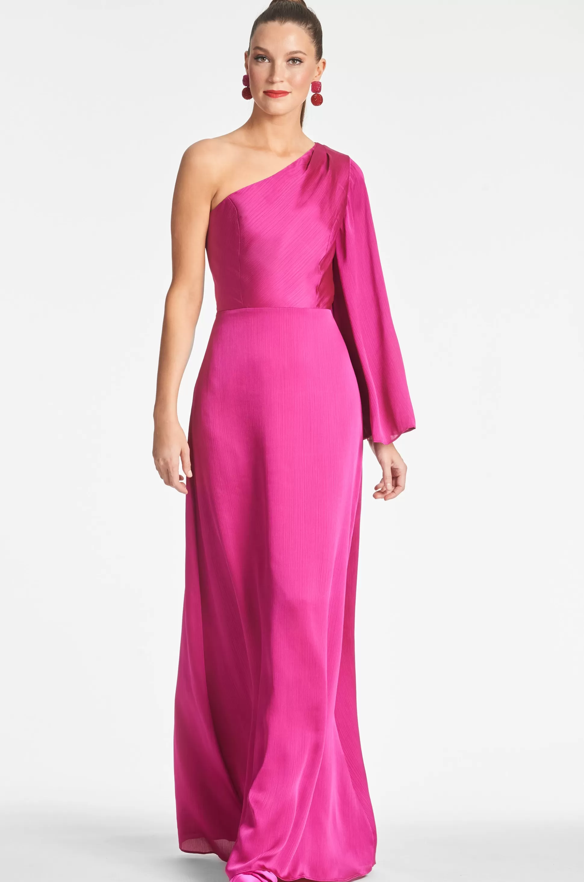 Sachin & Babi Plus Sizes | One Shoulder<Keely Gown - Dragonfruit