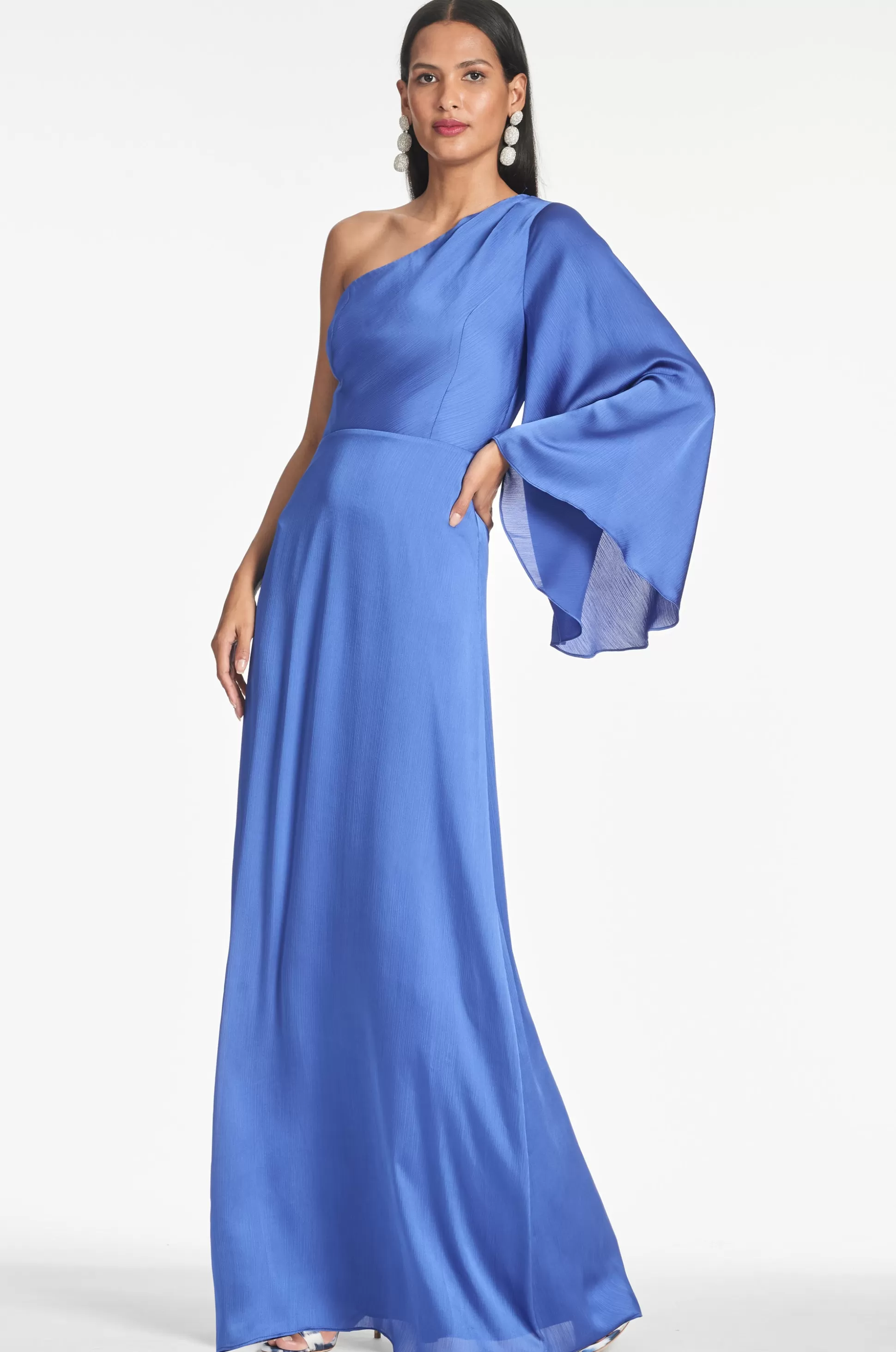 Sachin & Babi Plus Sizes | One Shoulder<Keely Gown - French Blue Frenchblue