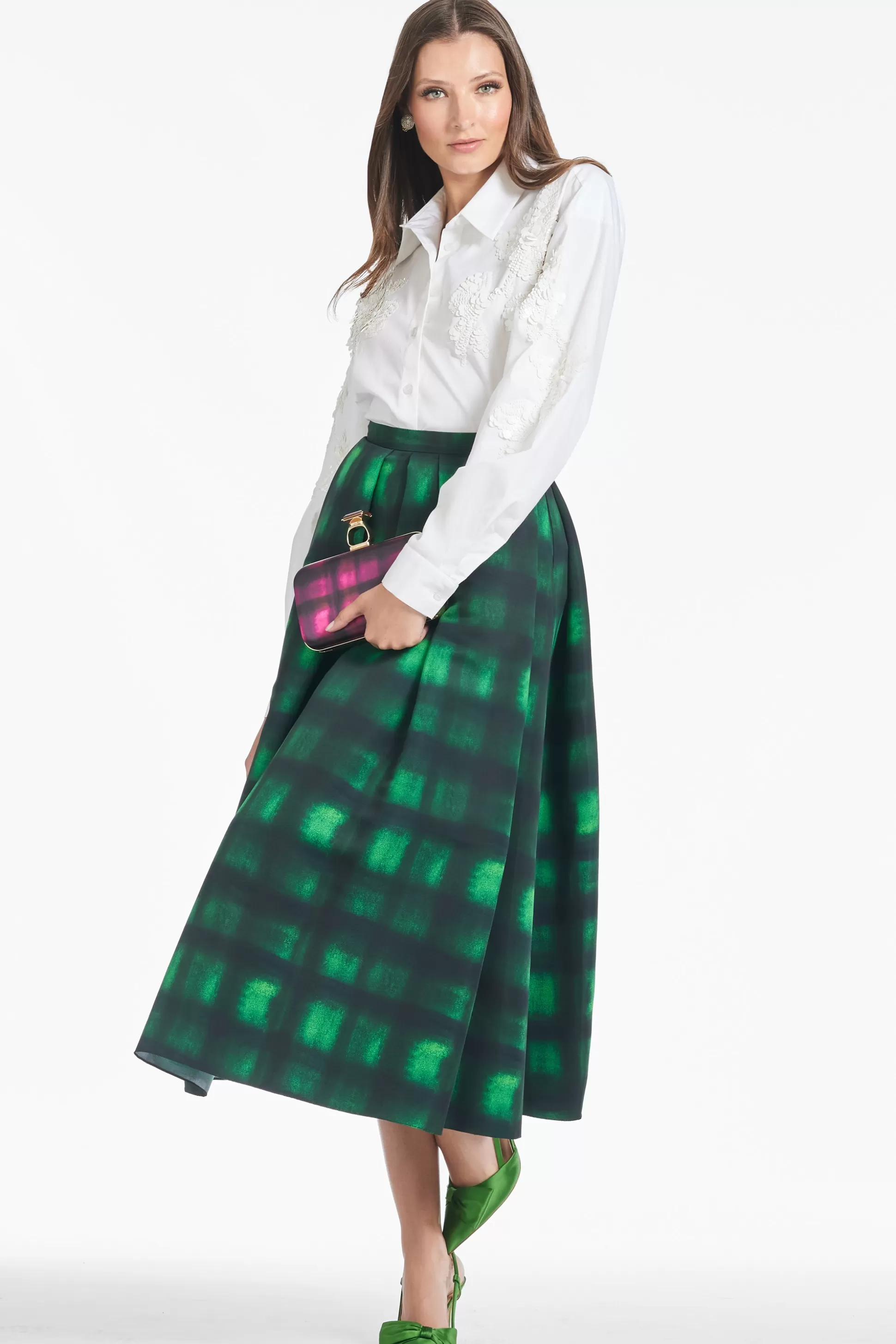 Sachin & Babi Matching Sets | Skirts<Leighton Skirt - Emerald Shibori Emeraldshibori