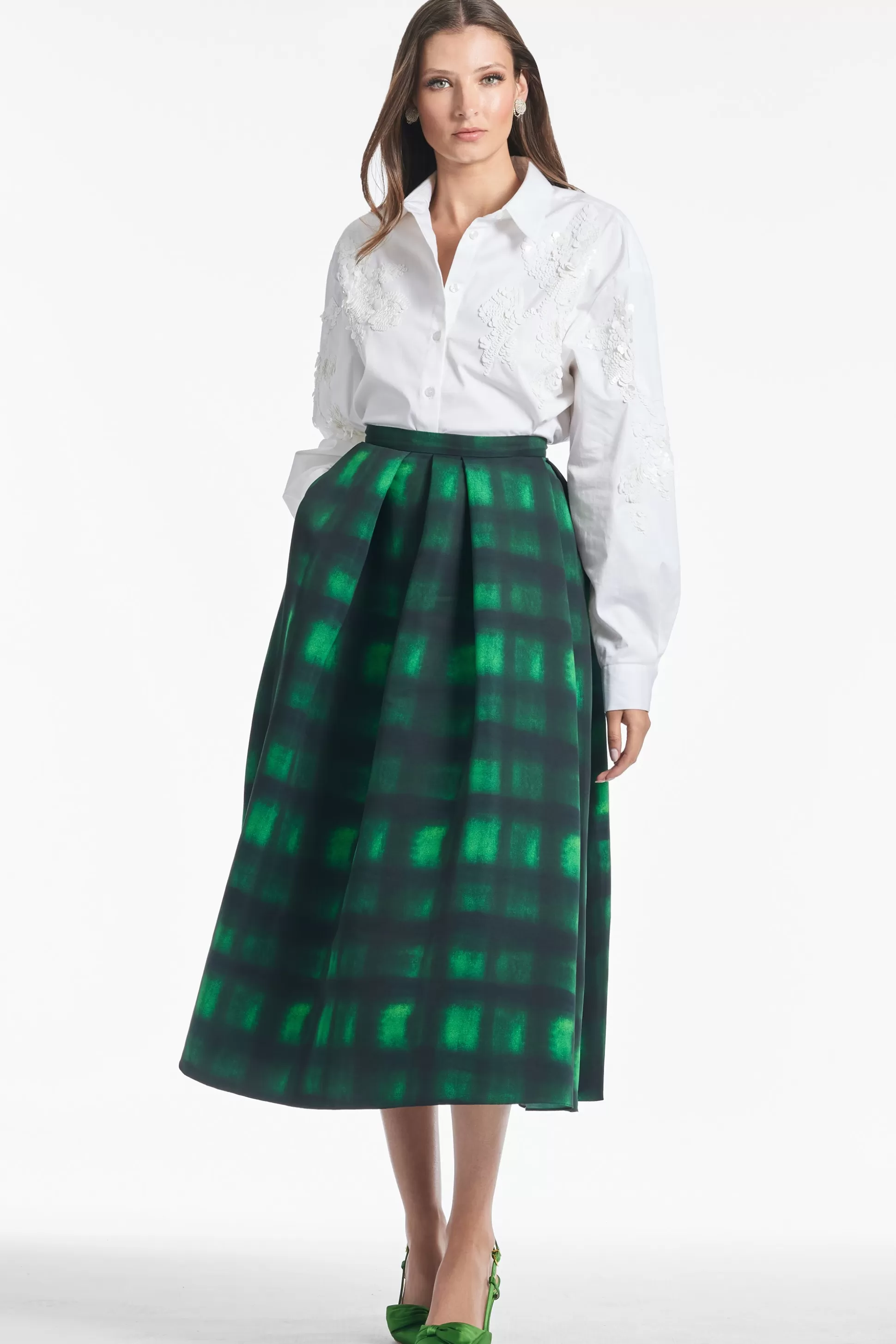 Sachin & Babi Matching Sets | Skirts<Leighton Skirt - Emerald Shibori Emeraldshibori