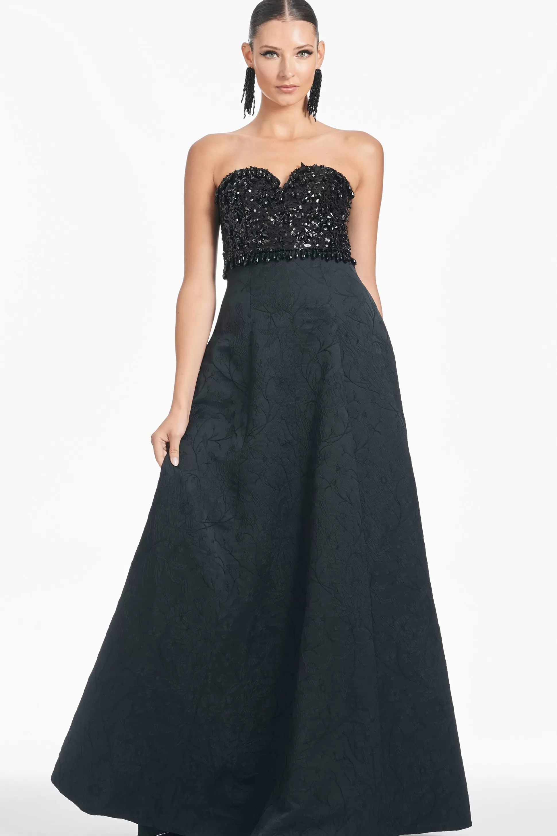 Sachin & Babi Strapless<Lillian Gown - Black