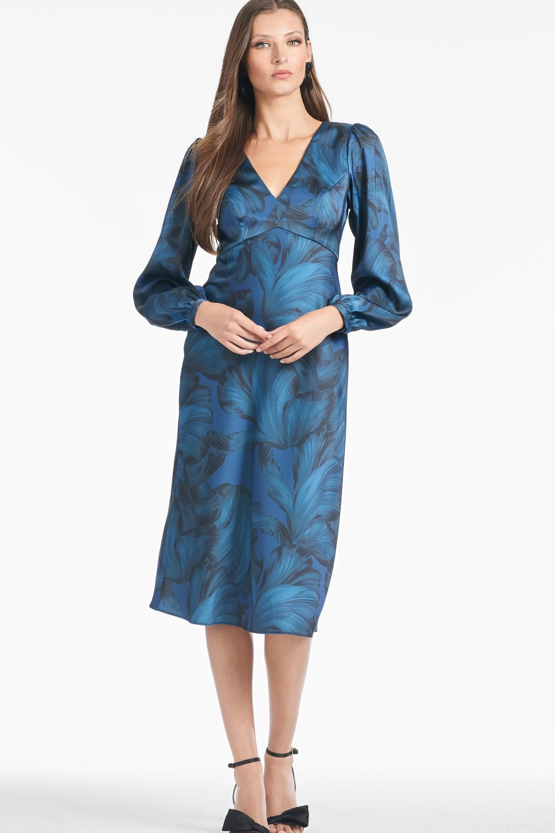 Sachin & Babi Plus Sizes | Midi<Lola Dress - Tonal Petal Tonalpetal