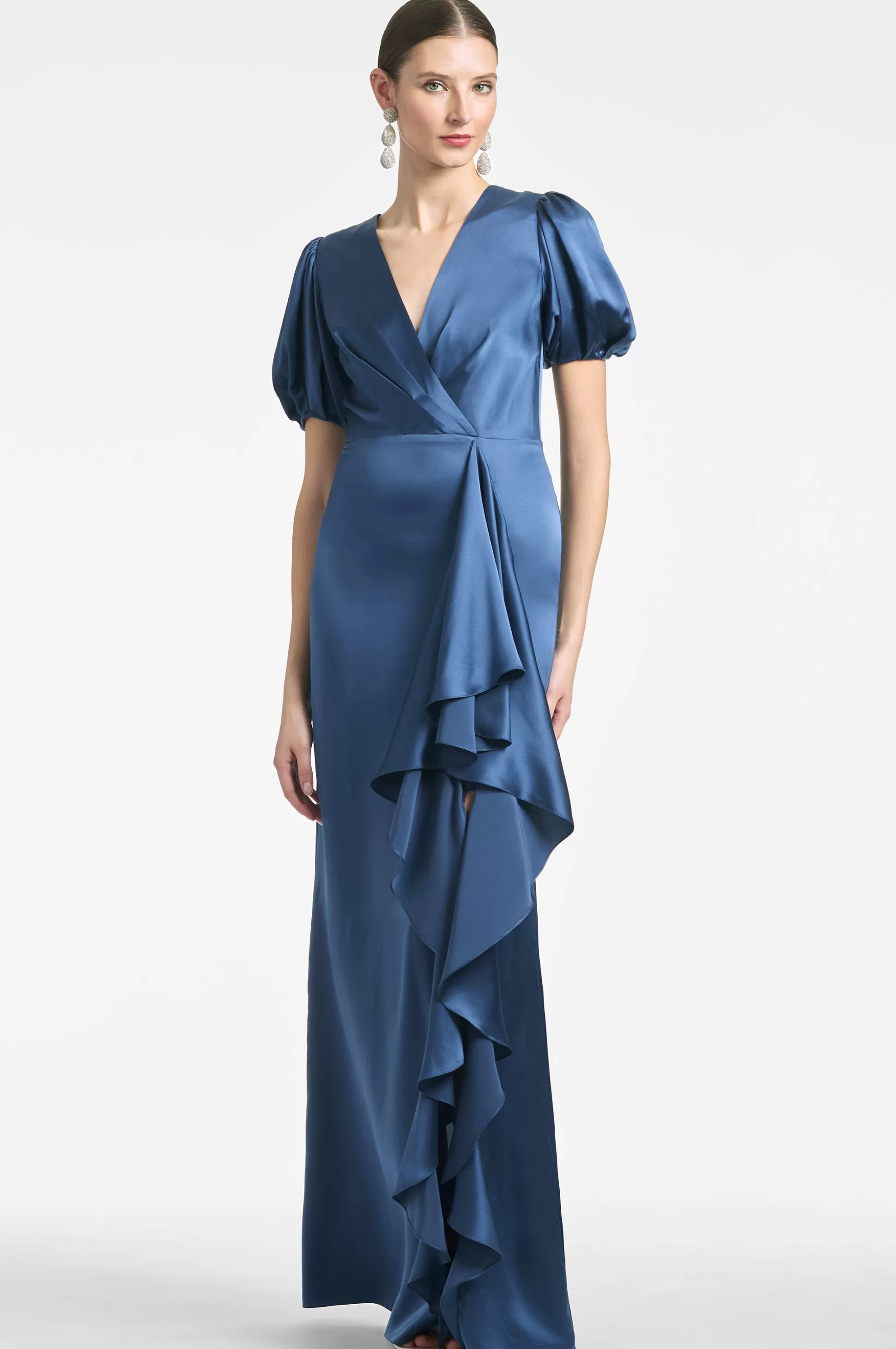 Sachin & Babi Short Sleeve<Mila Gown - Indigo