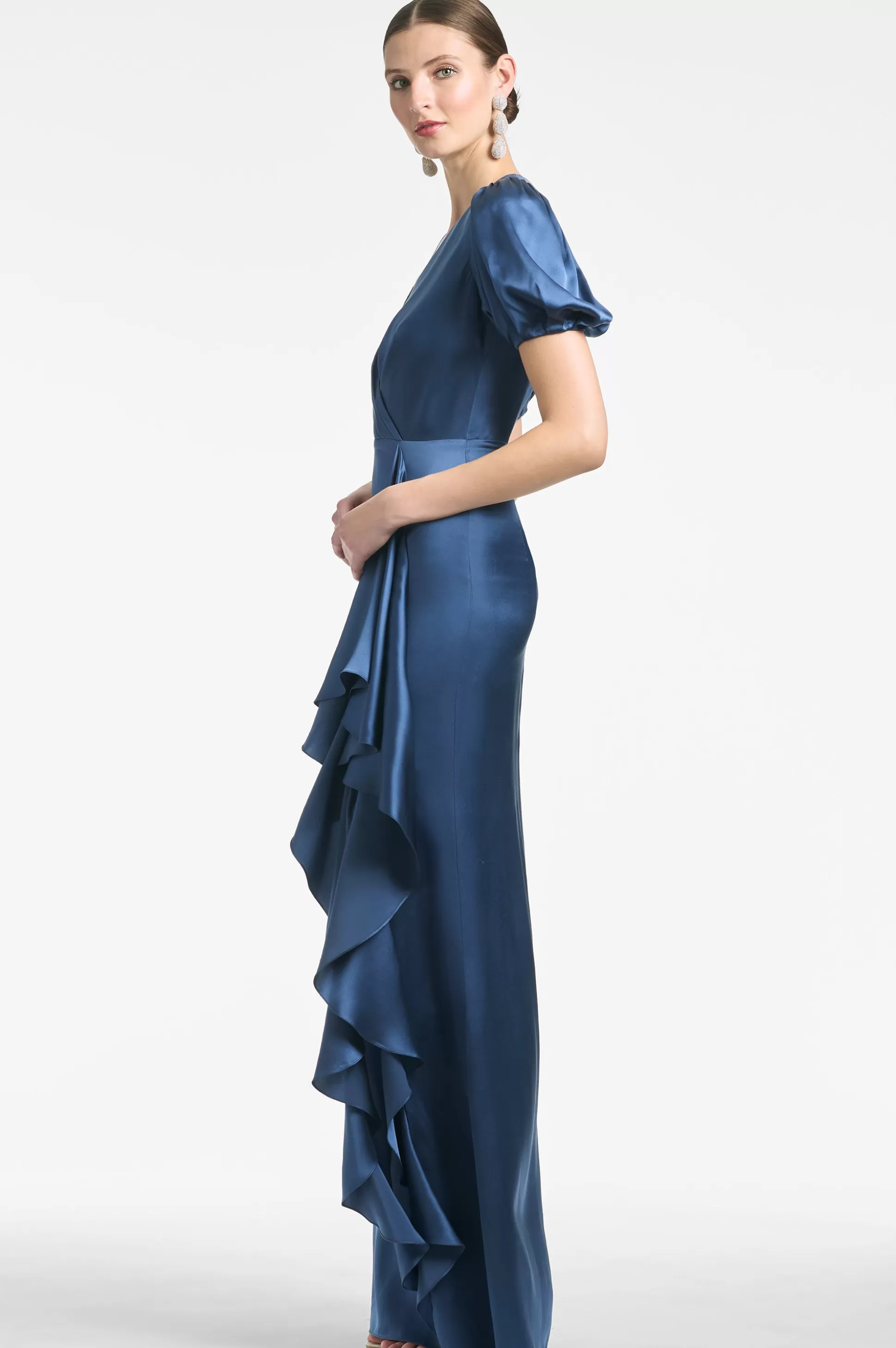 Sachin & Babi Short Sleeve<Mila Gown - Indigo