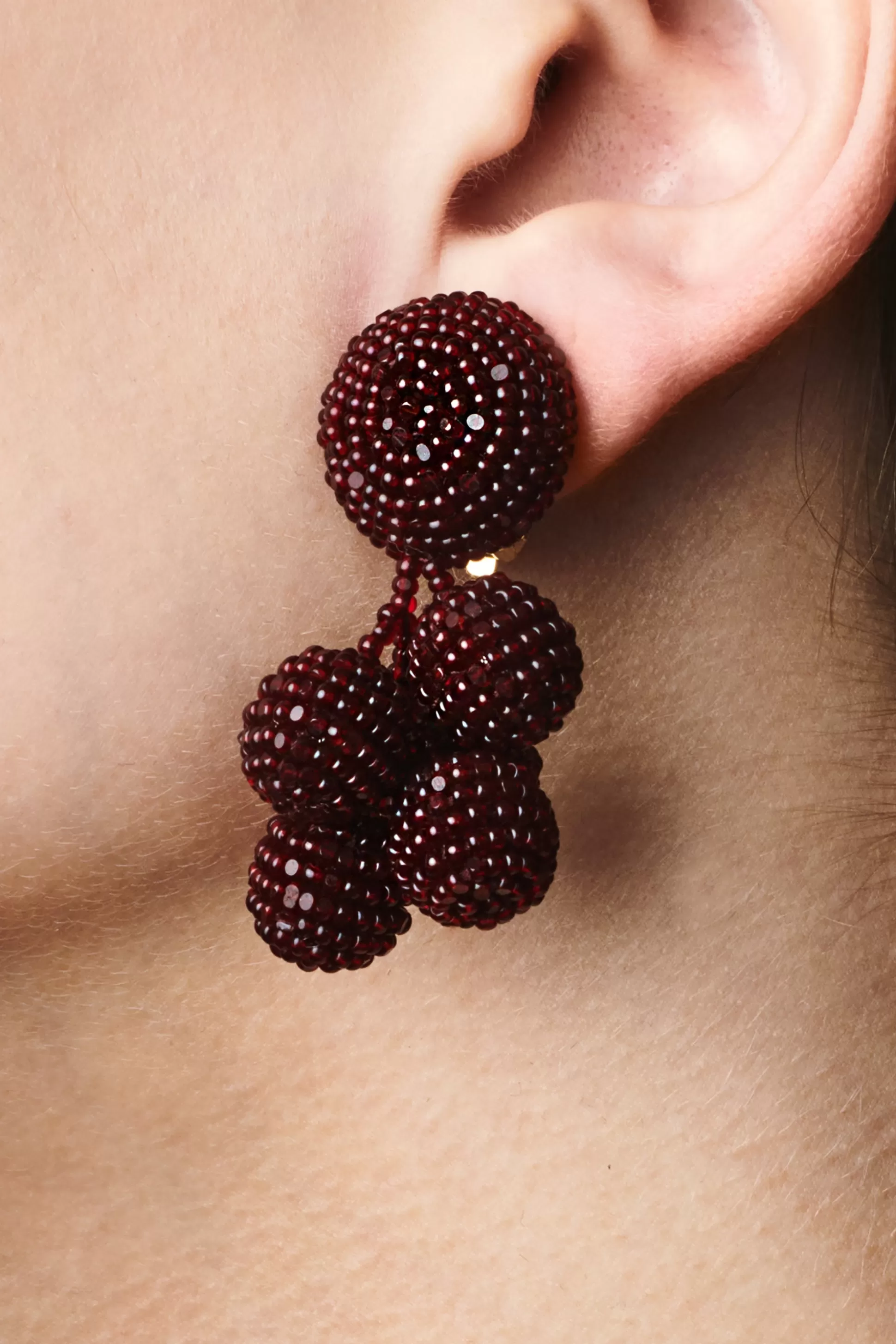 Sachin & Babi Earrings<Mini Coconuts Earrings - Faceted Beads Merlot