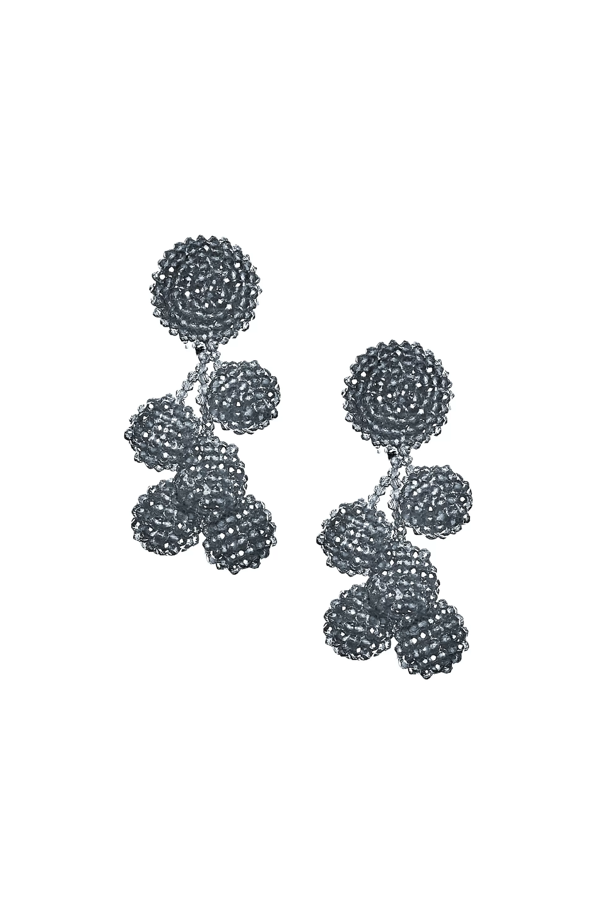 Sachin & Babi Earrings<Mini Coconuts Earrings - Metallic Faceted Beads Silver