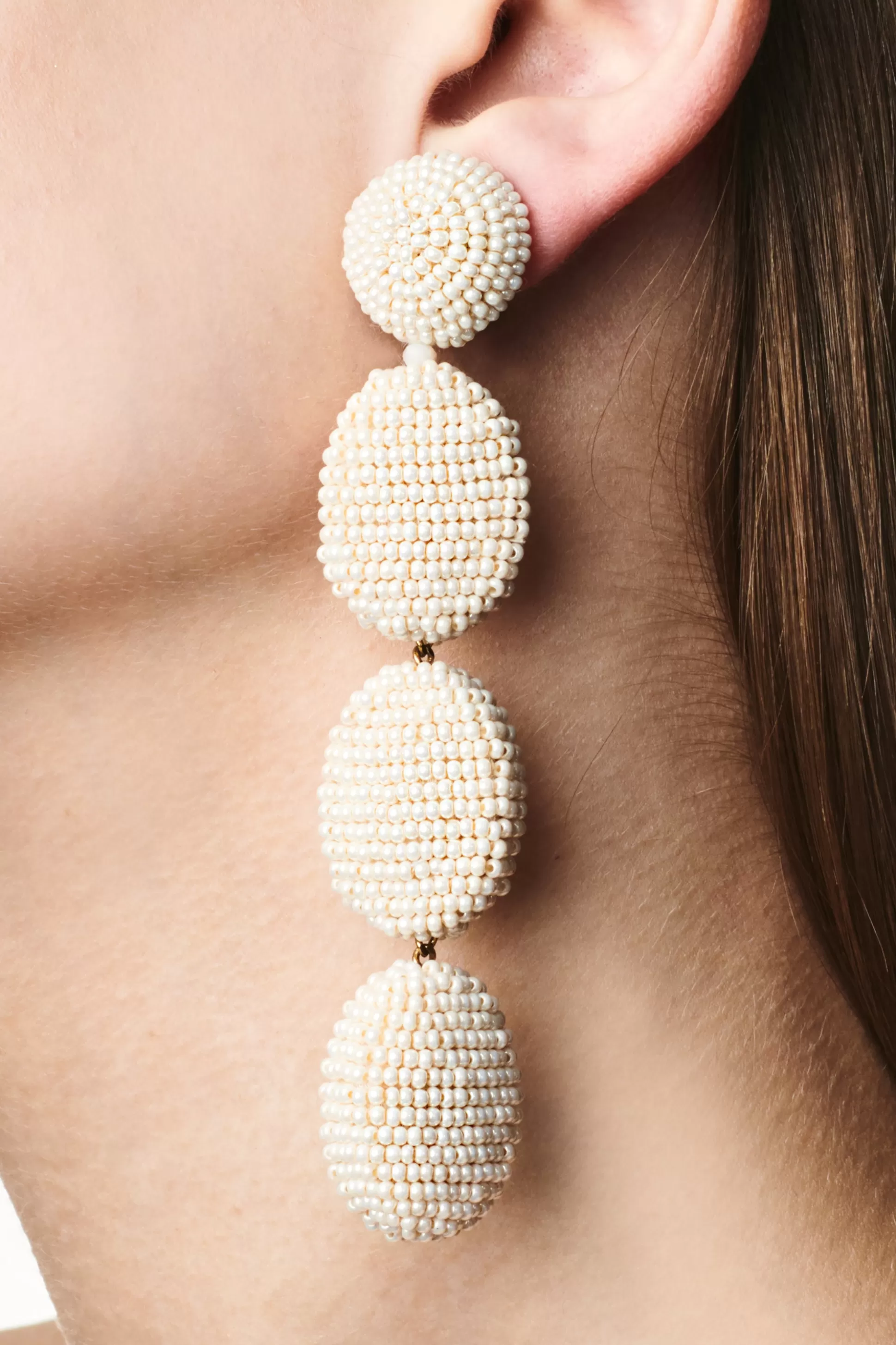 Sachin & Babi Earrings<Natalie Earrings - Smooth Beads Ivory