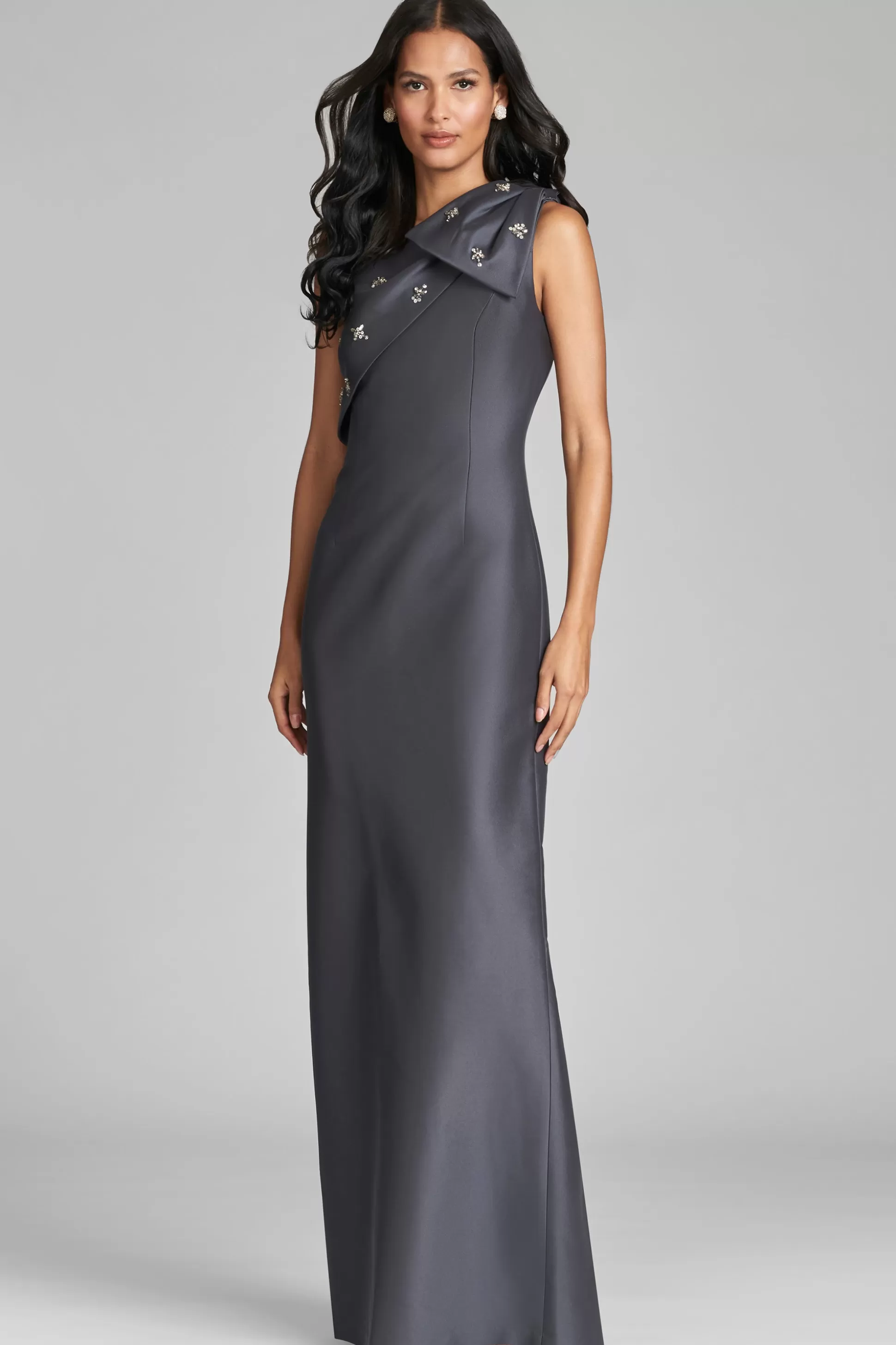 Sachin & Babi One Shoulder<Olivia Gown - Charcoal