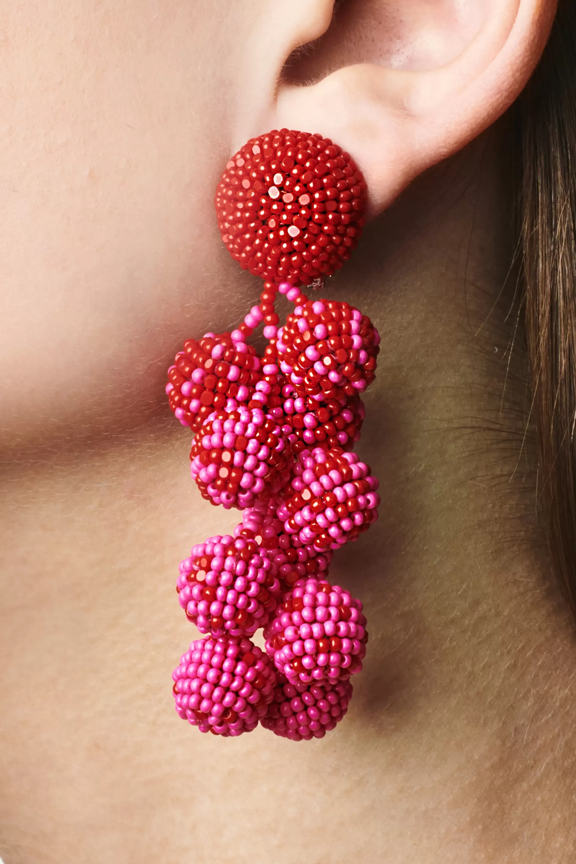 Sachin & Babi Earrings<Ombre Coconuts Earrings - Smooth Beads Rosegold/aubergine