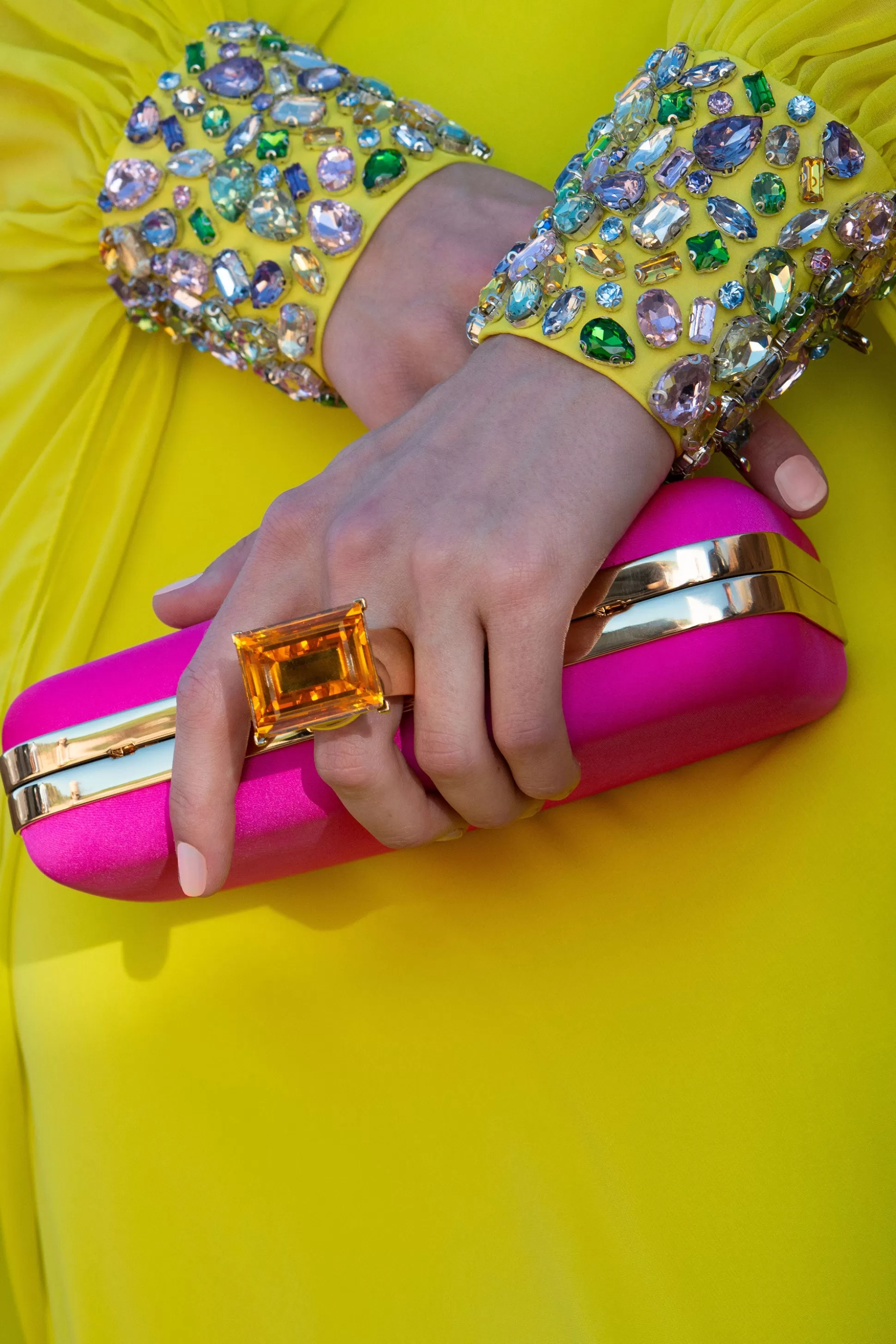 Sachin & Babi Bags<On the Rocks Clutch - Cerise