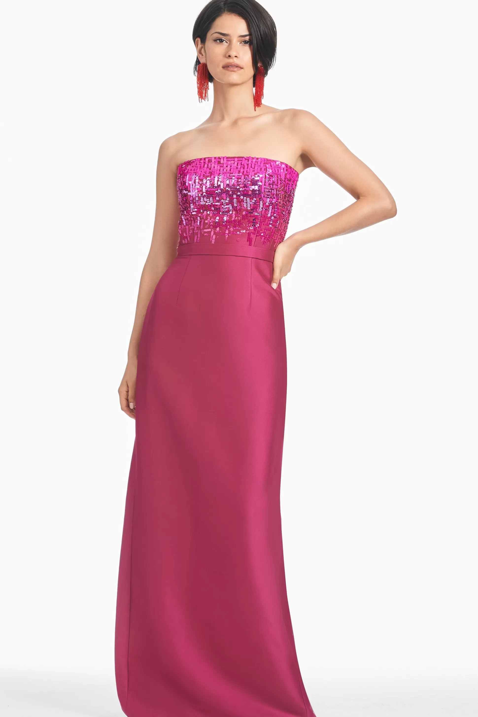 Sachin & Babi Strapless<Phaedra Gown - Rhodolite