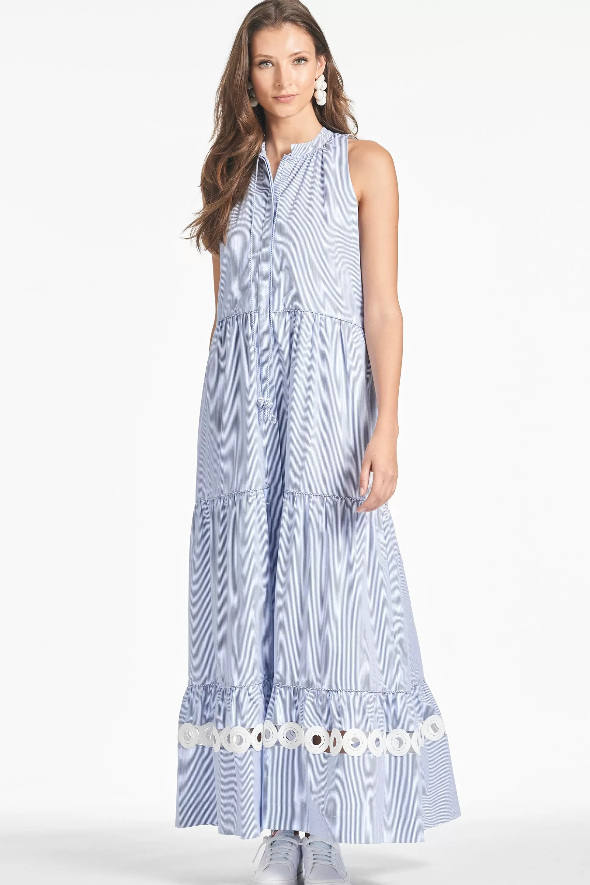 Sachin & Babi Long<Positano Dress - Pinstripe