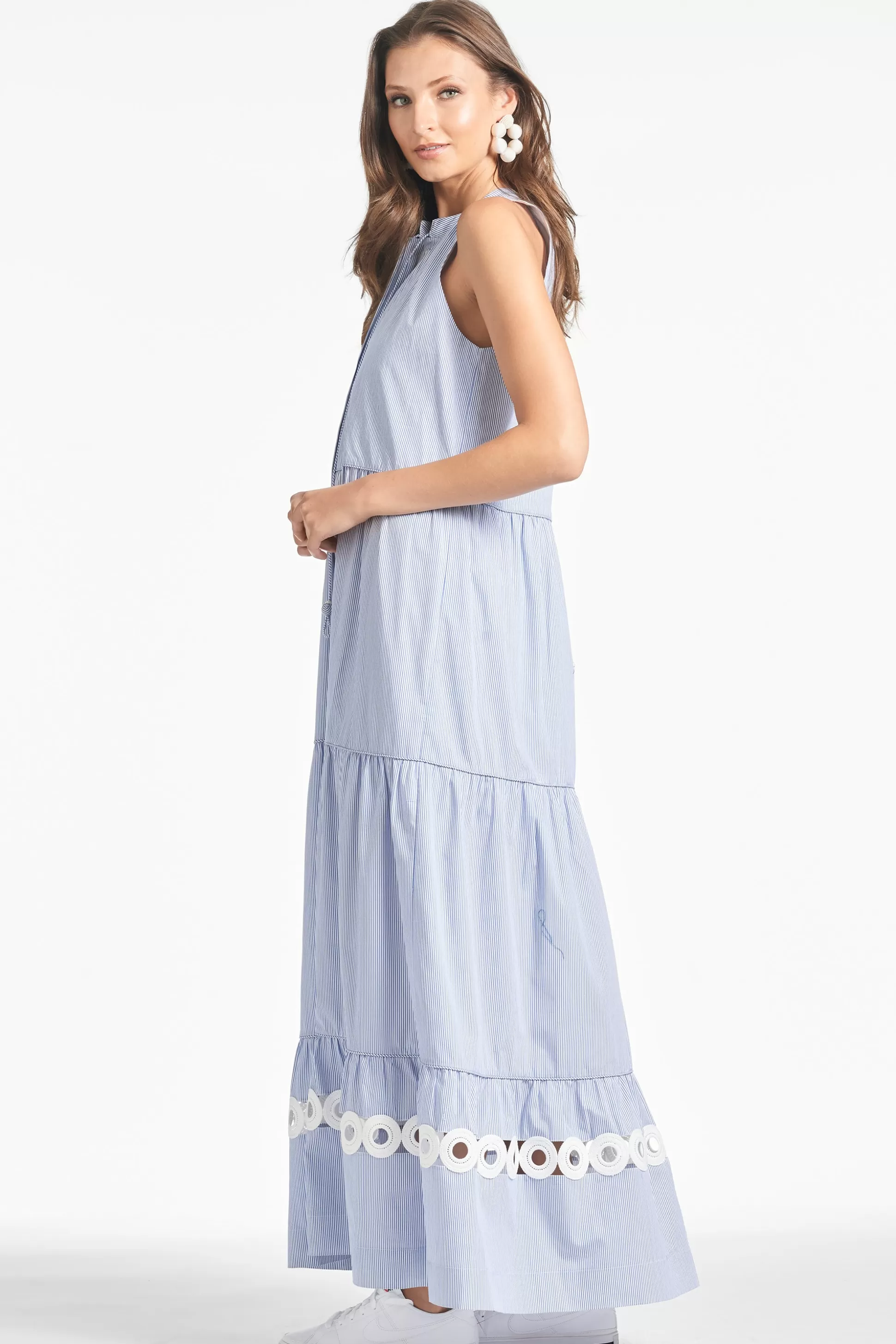 Sachin & Babi Long<Positano Dress - Pinstripe