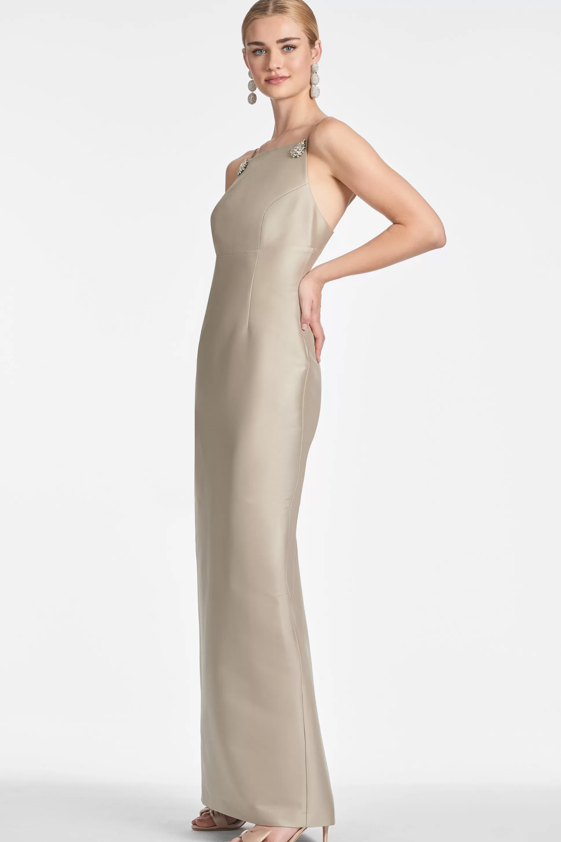 Sachin & Babi Sleeveless<Pryce Gown - Pewter