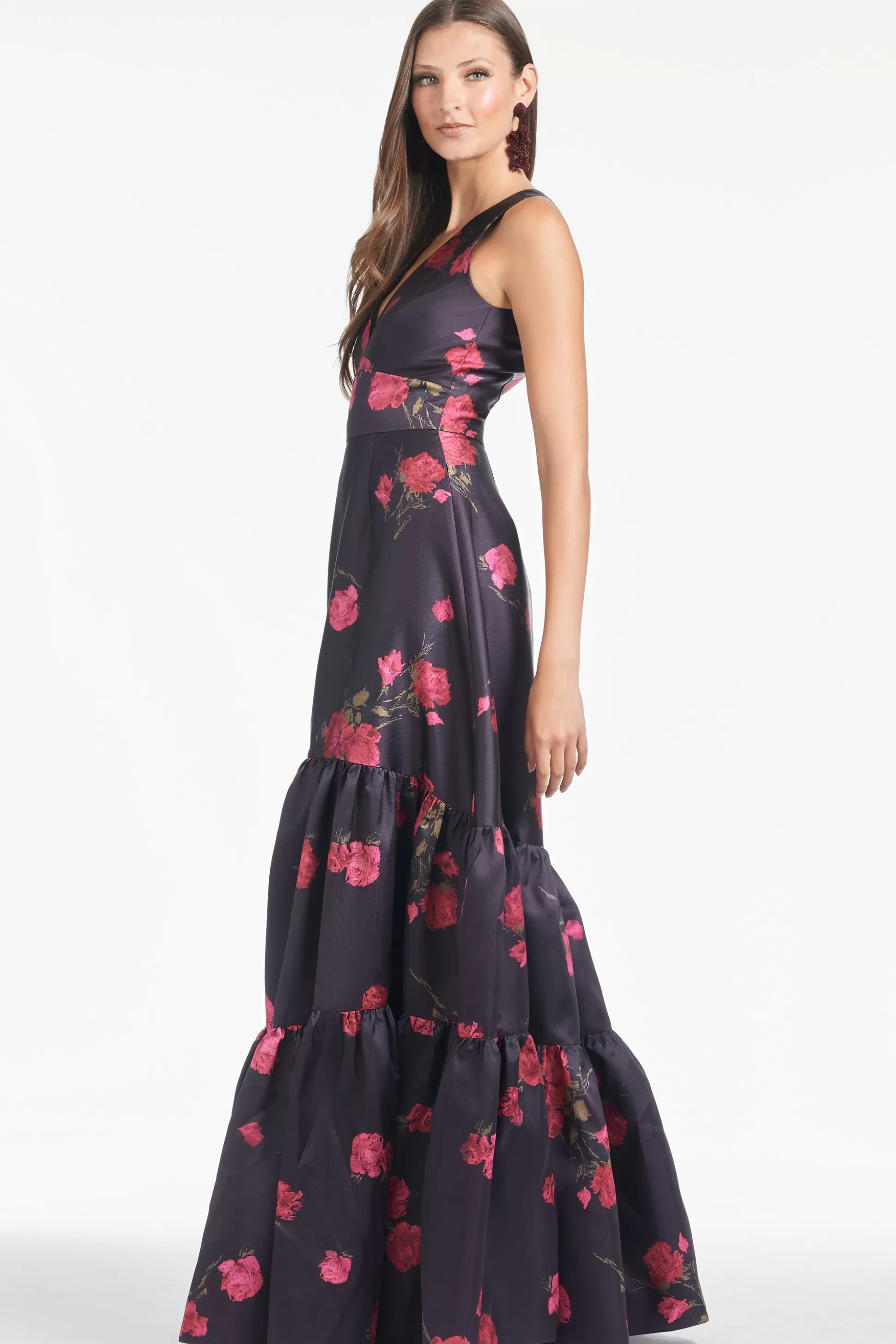 Sachin & Babi Sleeveless<Rori Gown - Malbec Tea Blooms Malbecteablooms