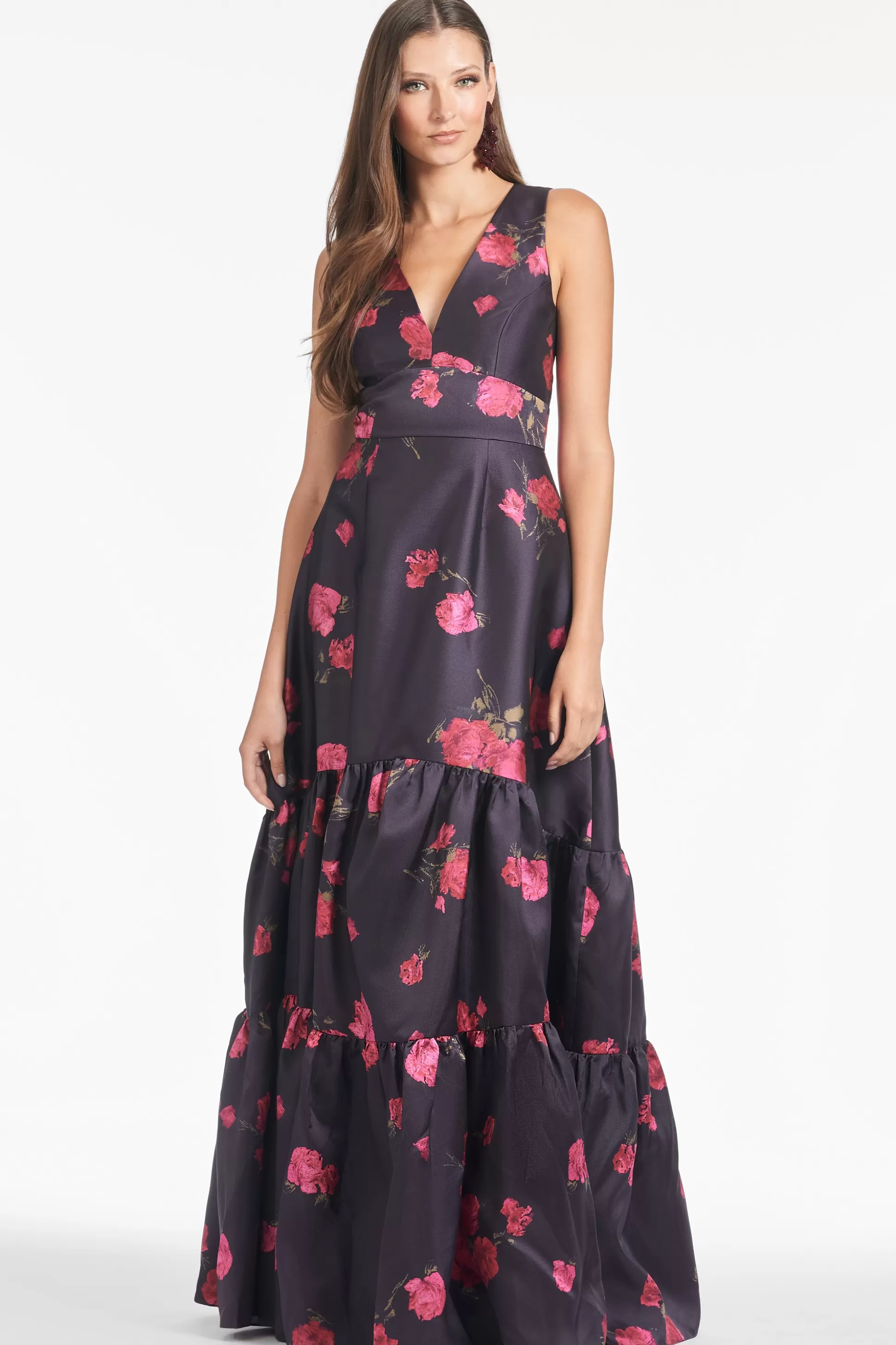 Sachin & Babi Sleeveless<Rori Gown - Malbec Tea Blooms Malbecteablooms