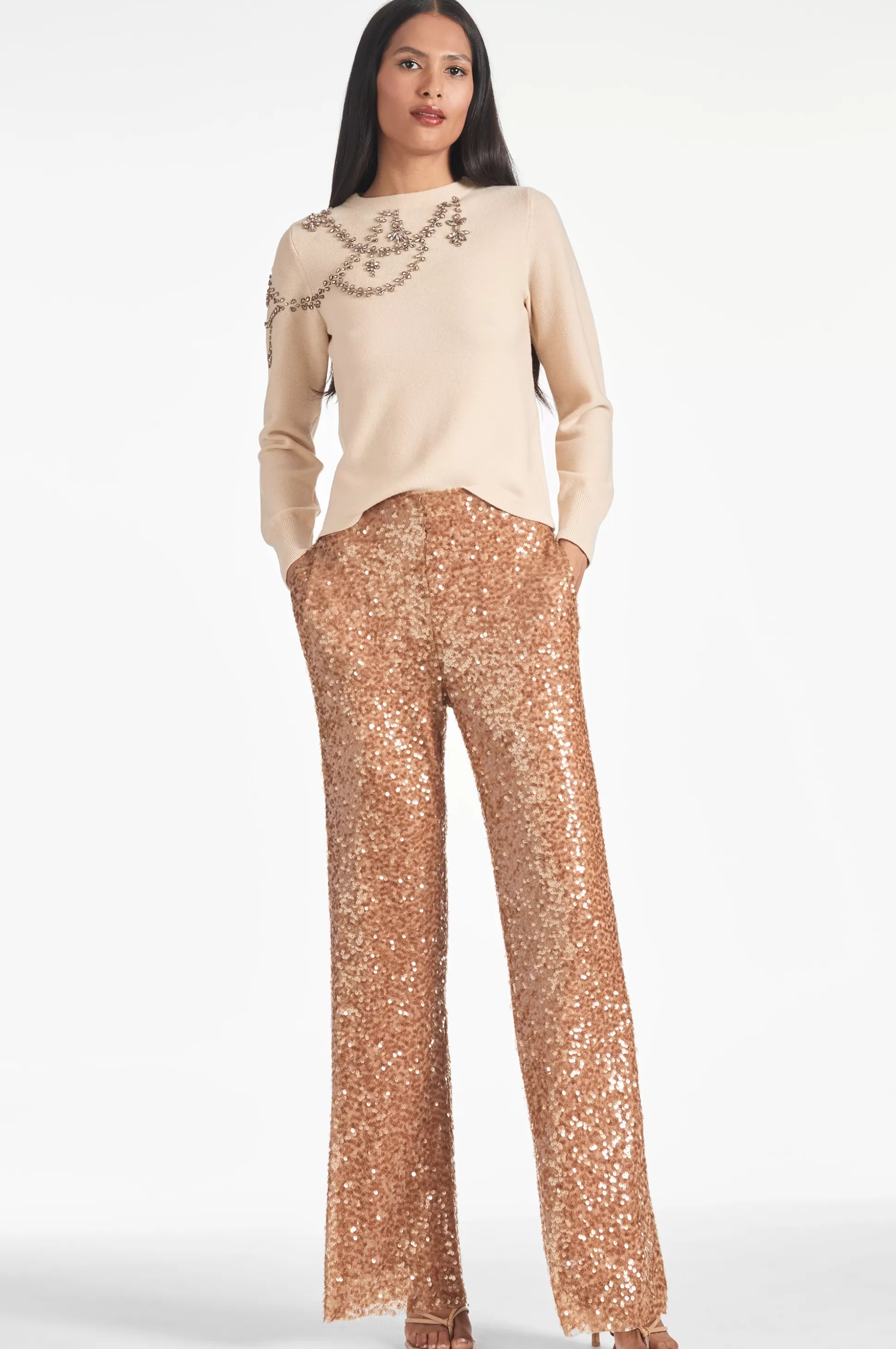 Sachin & Babi Matching Sets | Plus Sizes<Sequin Bri Pant - Honey