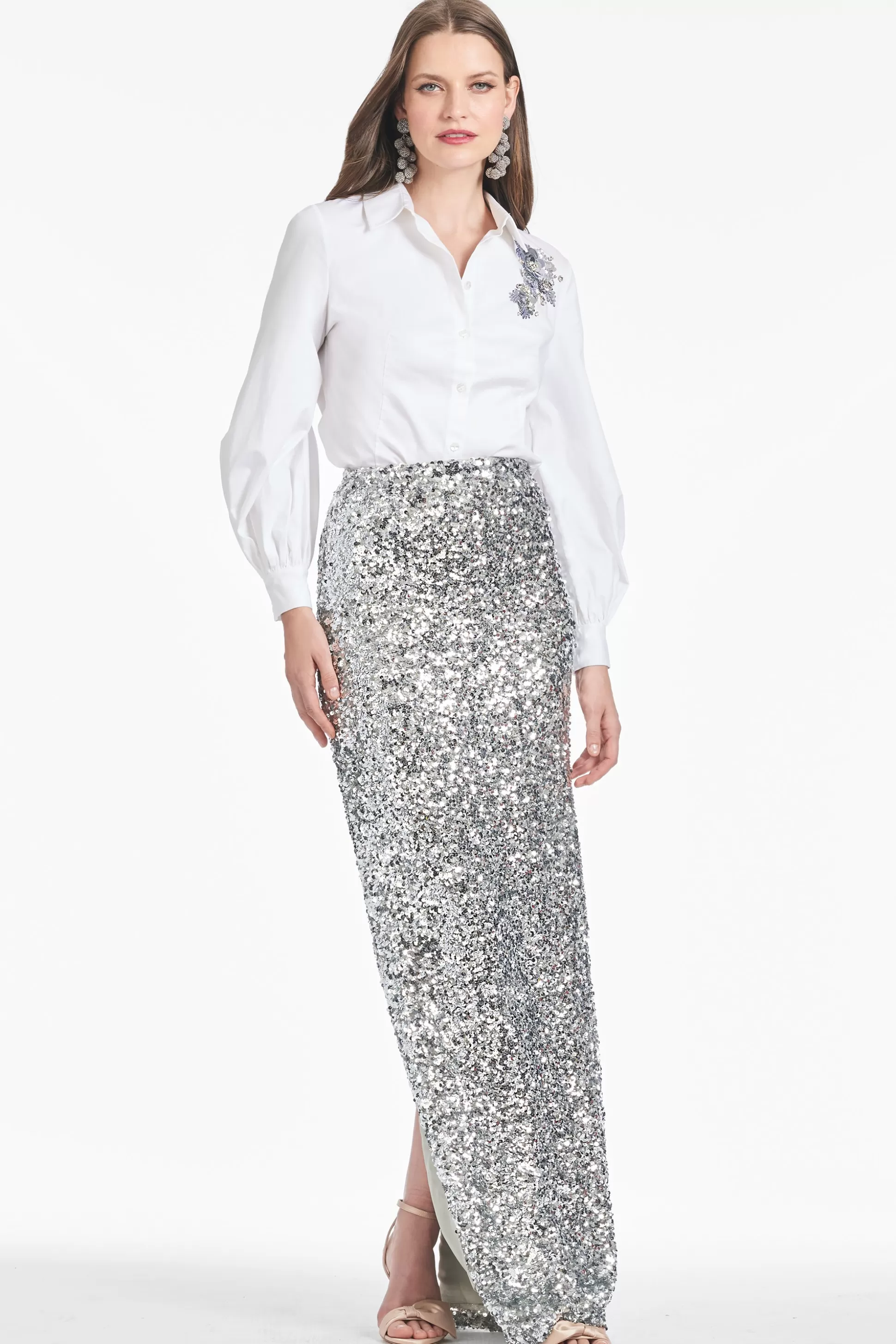 Sachin & Babi Matching Sets | Skirts<Sequin Isolde Skirt - Silver