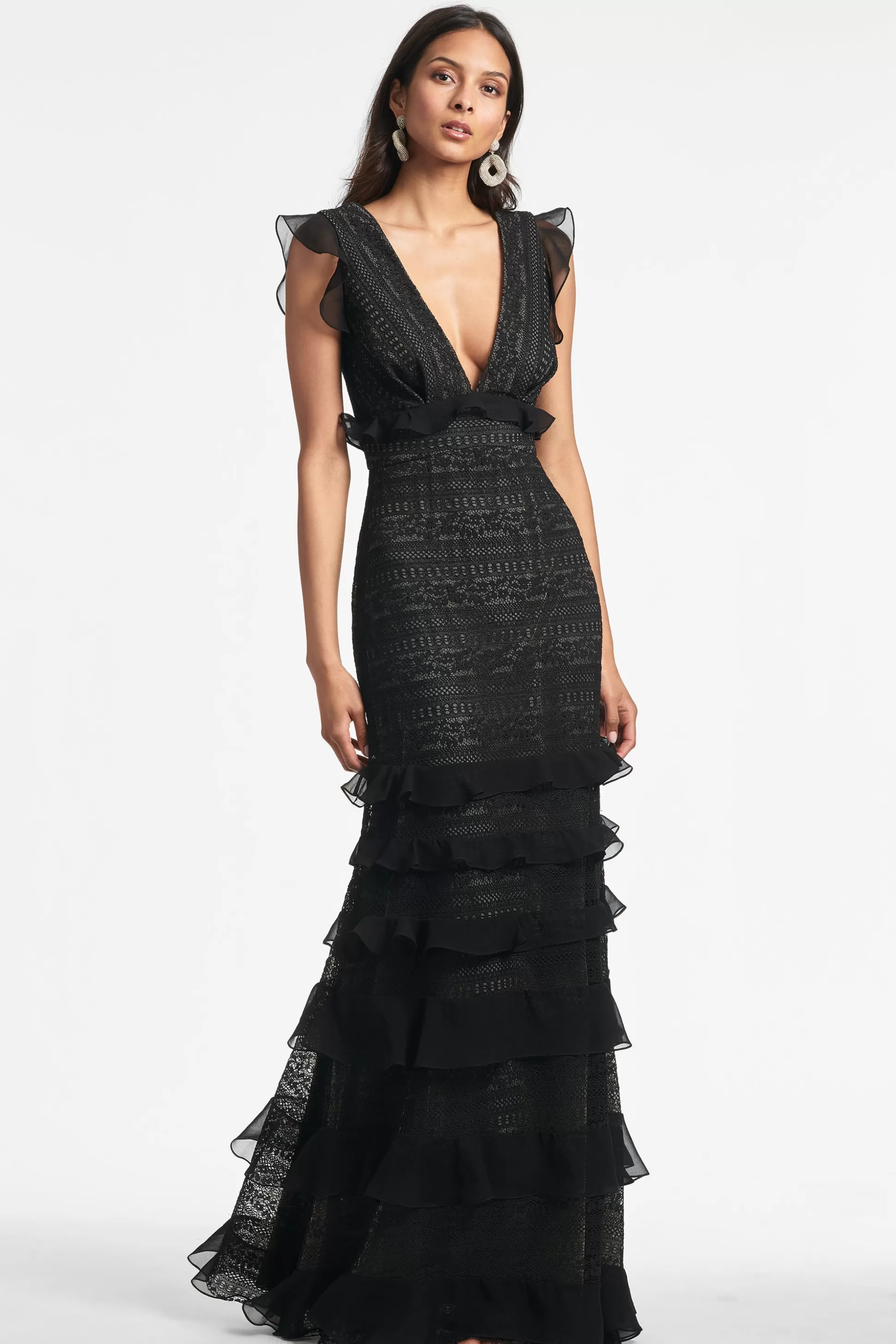 Sachin & Babi Sleeveless<Serafina Gown - Black