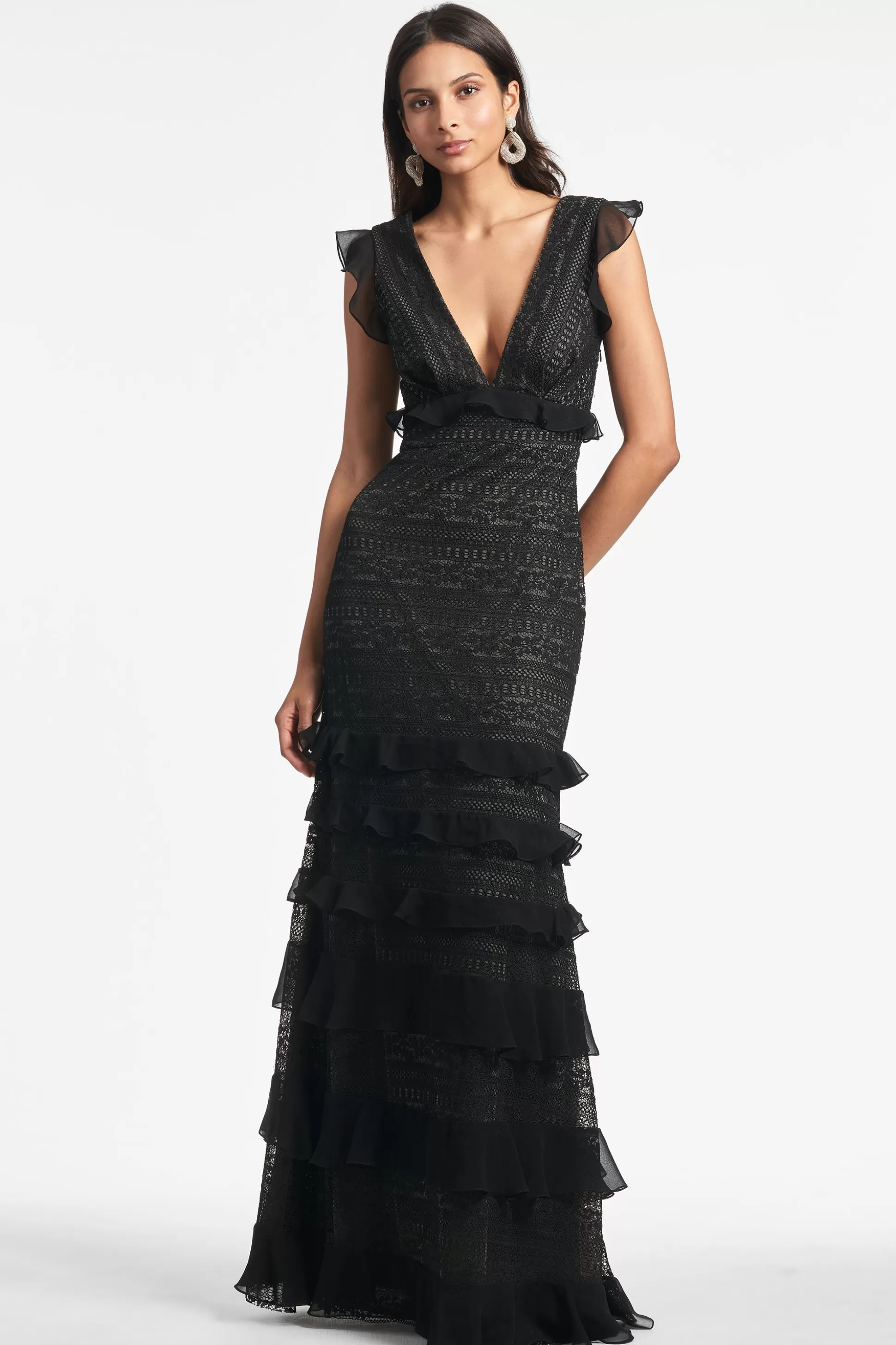 Sachin & Babi Sleeveless<Serafina Gown - Black