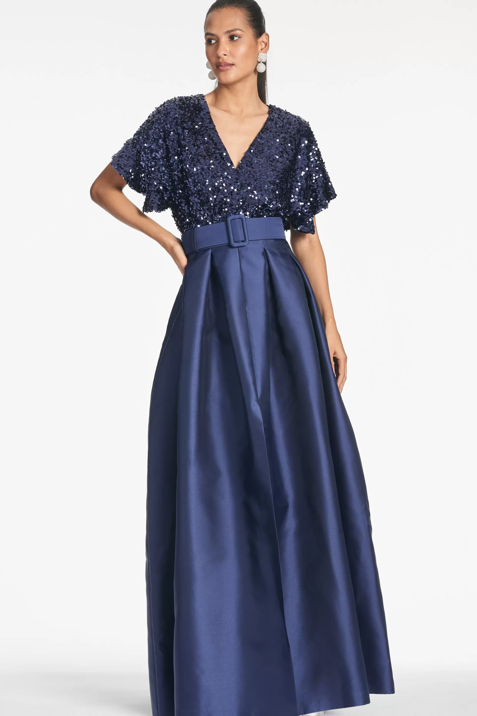 Sachin & Babi Plus Sizes | Short Sleeve<Simone Gown - Night Sky Nightsky