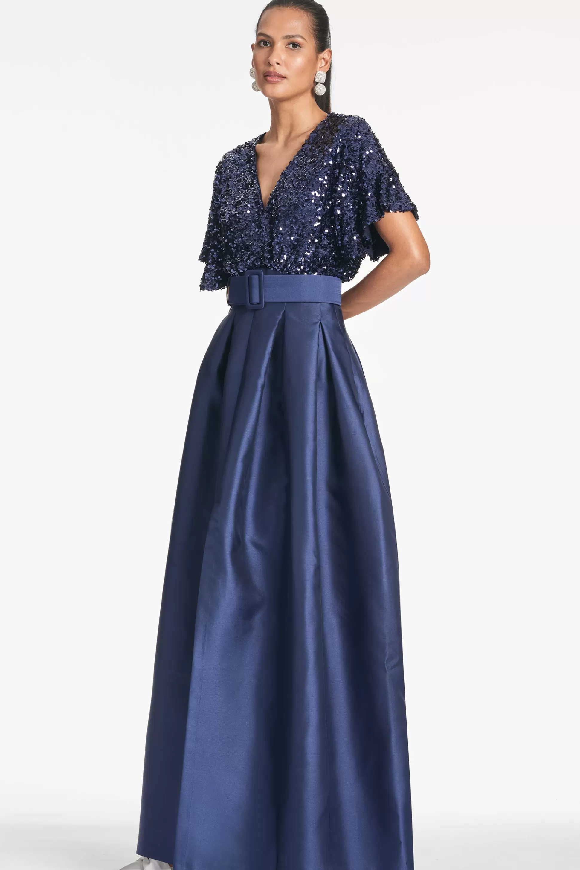 Sachin & Babi Plus Sizes | Short Sleeve<Simone Gown - Night Sky Nightsky