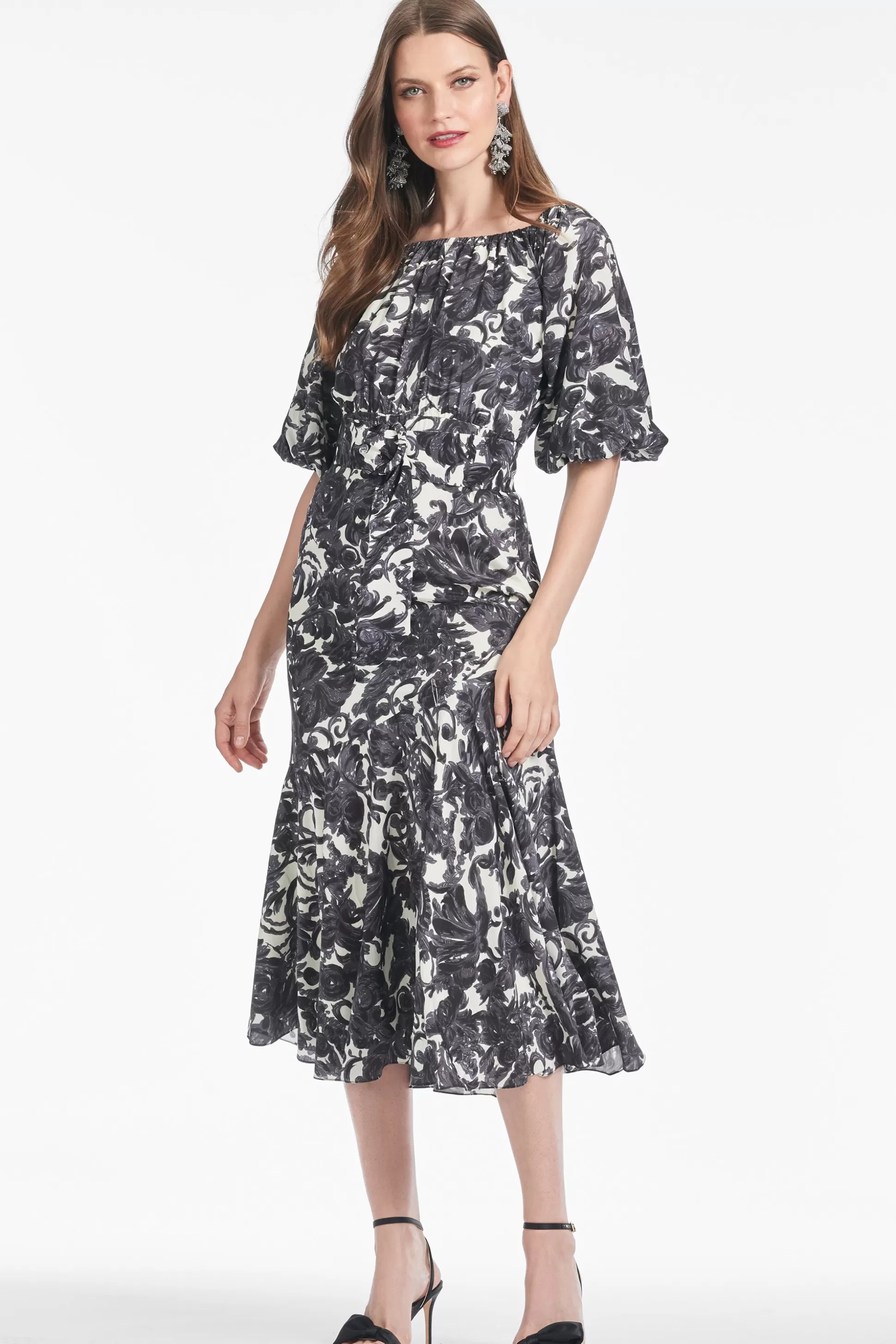 Sachin & Babi A-line<Zadi Dress - Graphic Scroll Graphicscroll